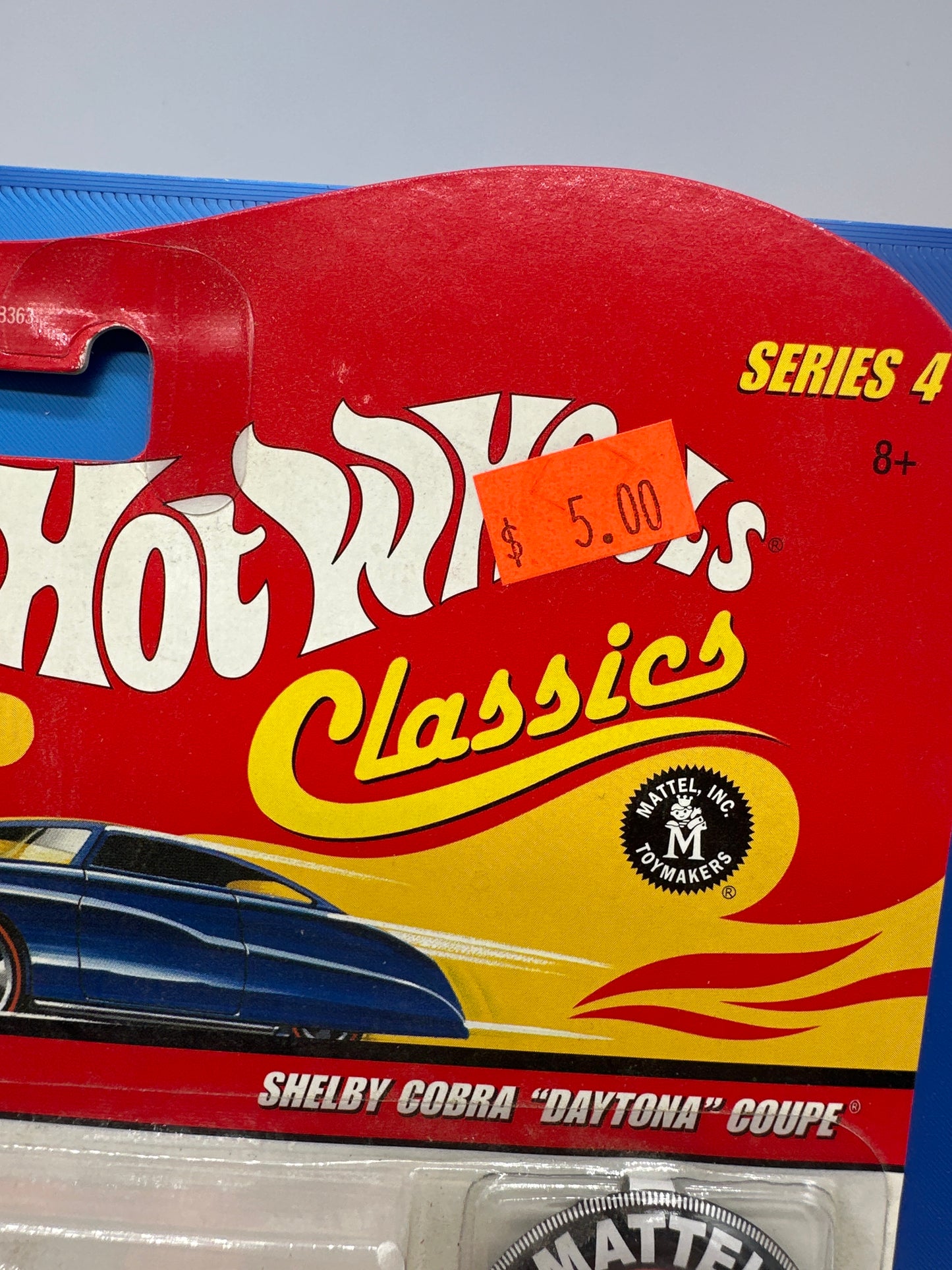 Hot Wheels Classics - Series 4 #7 of 15 - Orange Shelby Cobra “Daytona” Coupe w/ Button