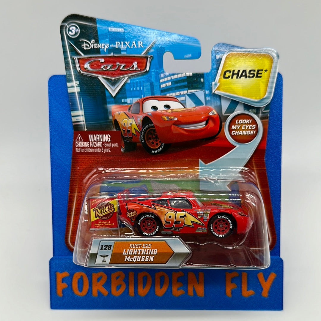 Disney Pixar Cars Movie - Eye Changing Chase Rust-Eze Lightning McQueen