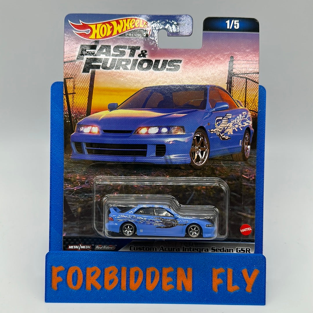 Hot Wheels Premium - Retro Entertainment Fast & Furious 2023 Mix C Single - #1/5 - Custom Acura Integra Sedan GSR