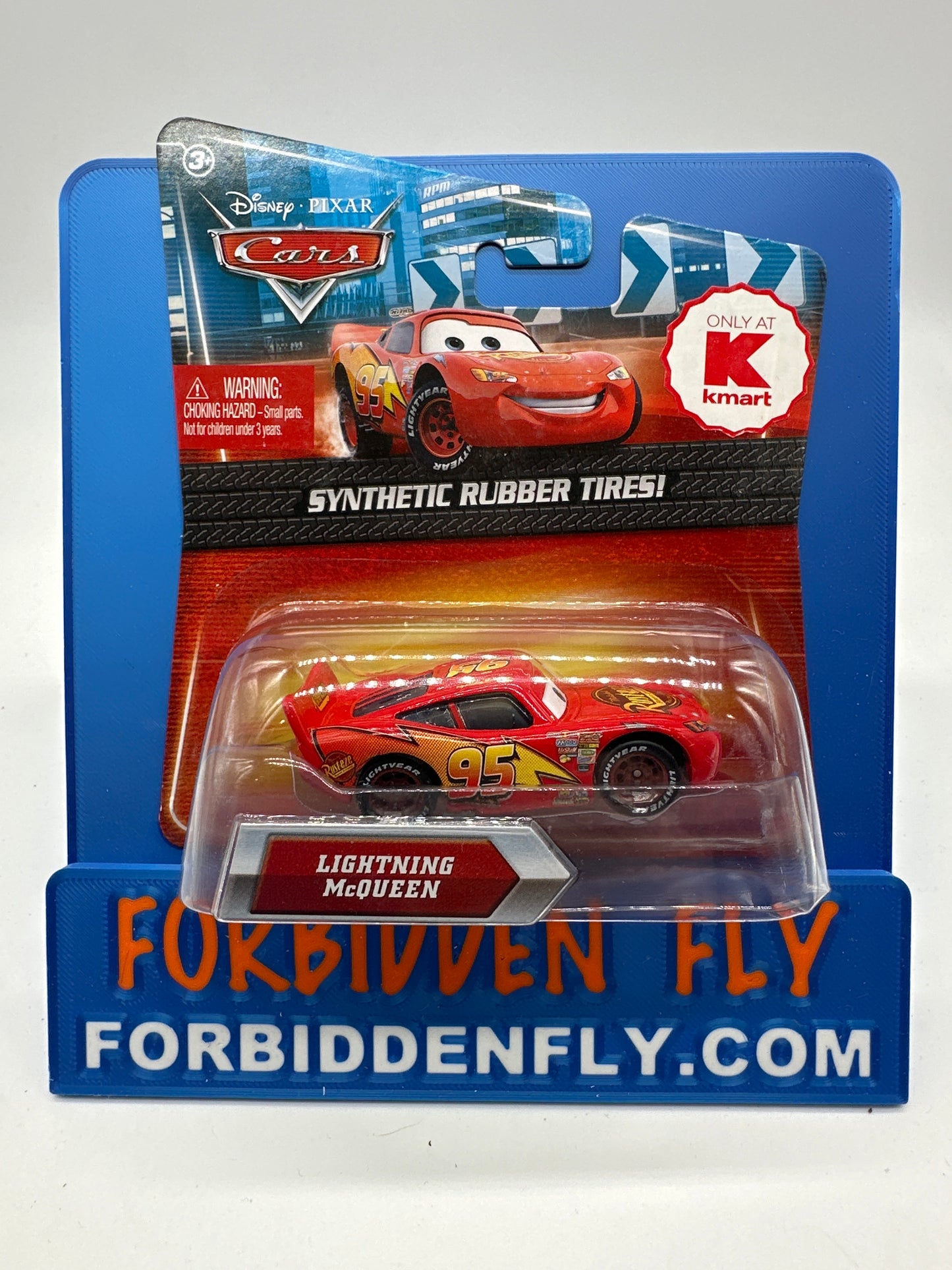 Disney Pixar Cars Movie - K Mart Exclusive - Lightning Mcqueen with Synthetic Rubber Tires