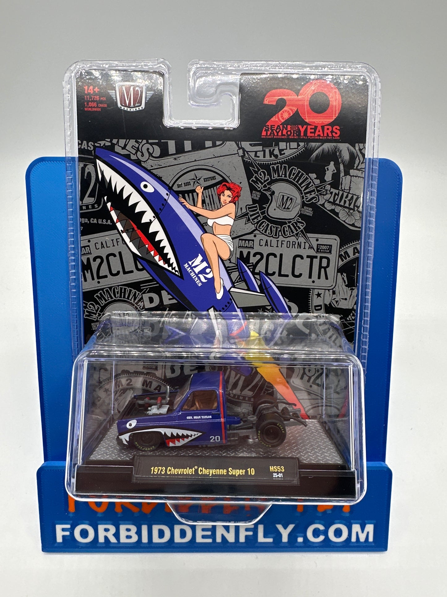 M2 Machines Sean Taylor 20 Years Acrylic - HS53 - Blue 1973 Chevrolet Cheyenne Super 10