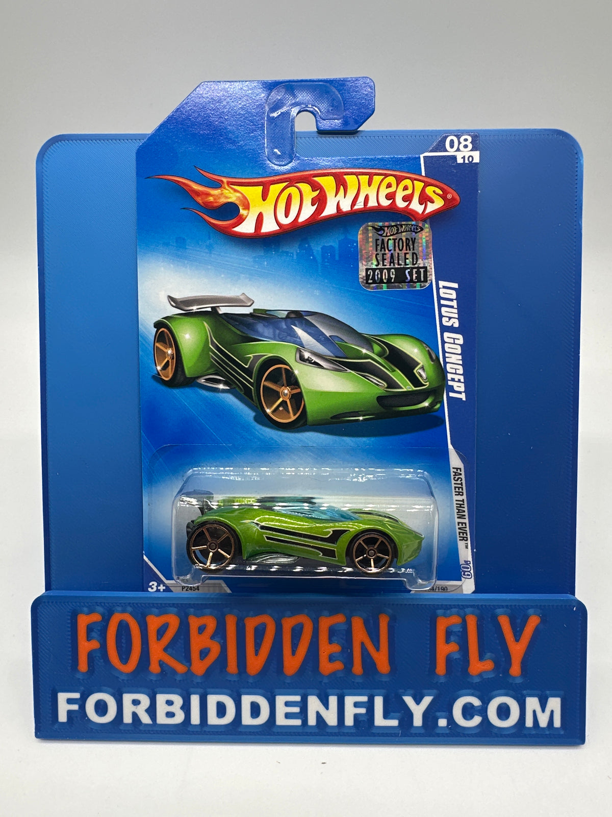 Hot Wheels 2009 Mainline Factory Stickered - Faster Than Ever Series - Lotus Concept - Green