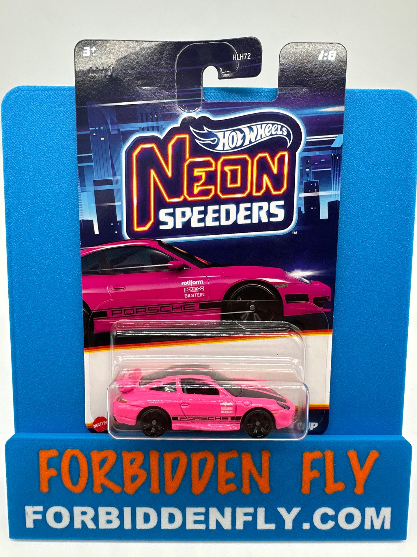 Hot Wheels - Walmart Exclusive Neon Speeders - Series 3 #1/8 - Porsche 911 GT3 Cup