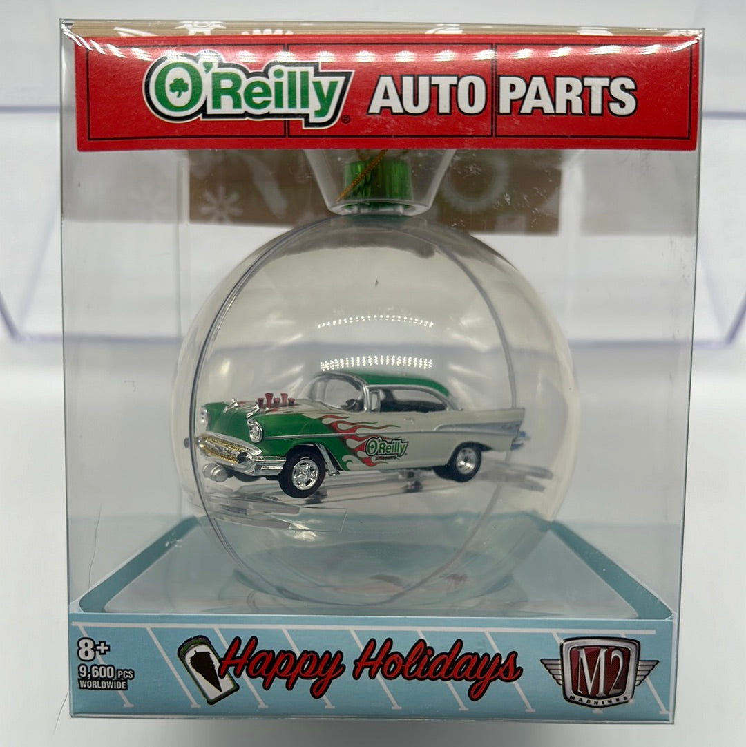 M2 Machines - 2022 O’Reilly Auto Parts Exclusive Christmas Ornament - 1957 Chevy