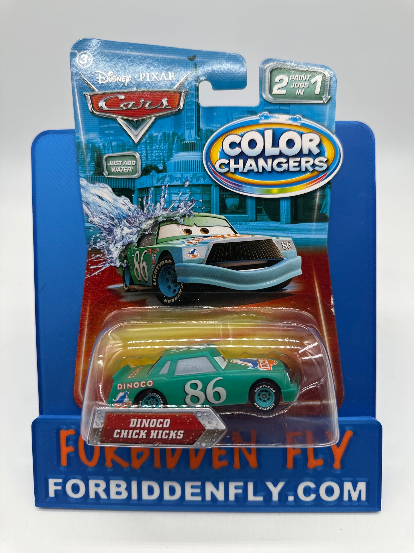 Disney Pixar Cars Movie - 2009 Color Changers - Green to Teal Dinoco Chick Hicks