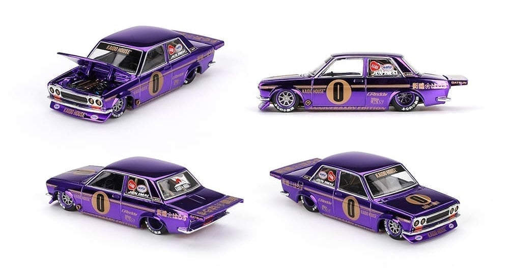 Kaido House (x MiniGT) - Regular #138 - Datsun 510 Pro Street Anniversary Edition - Purple