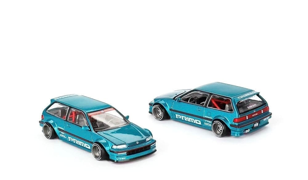 Kaido House (x MiniGT) - Regular Release #126 - Honda Civic (EF) Kaido Works V1 - Tahitian Green
