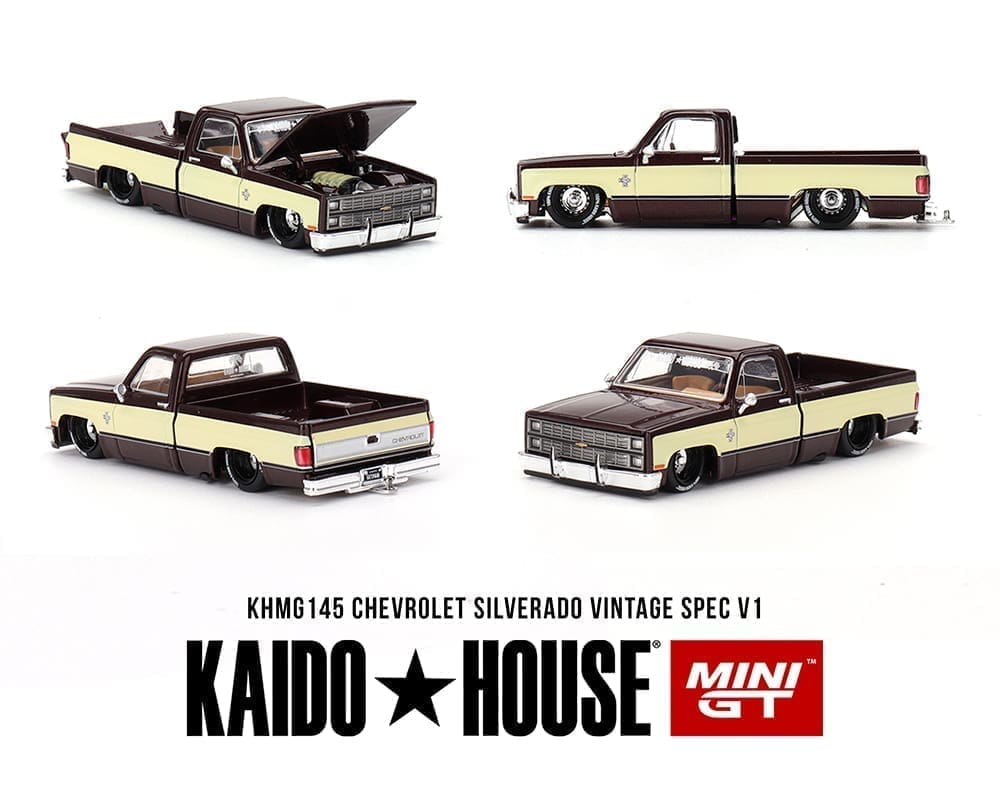 Kaido House (x MiniGT) - Regular #145 - Chevrolet Silverado Kaido Vintage Spec V1