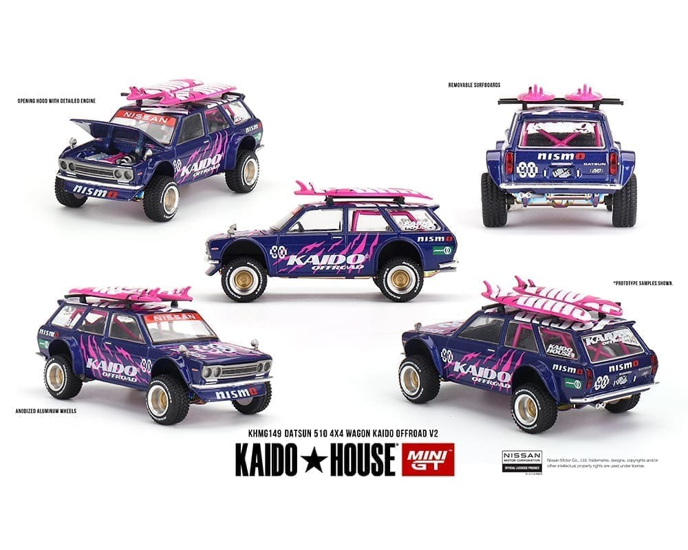 Kaido House (x MiniGT) - Regular #149 - Datsun 510 4X4 Wagon Kaido Offroad V2