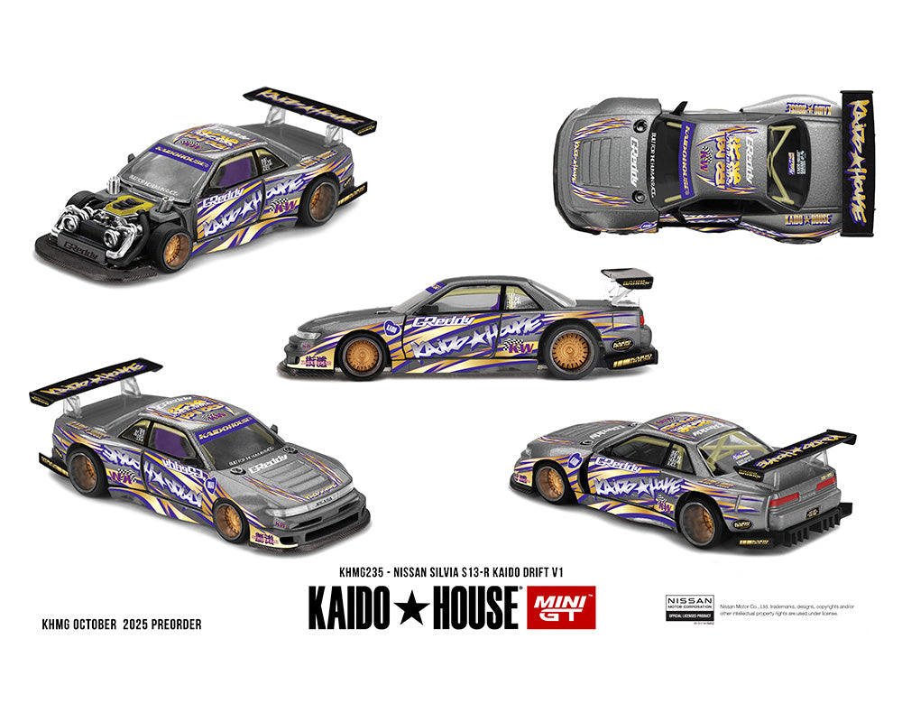 Kaido House (x MiniGT) - Regular #235 - Nissan Silvia S-13 R Kaido Drift V1