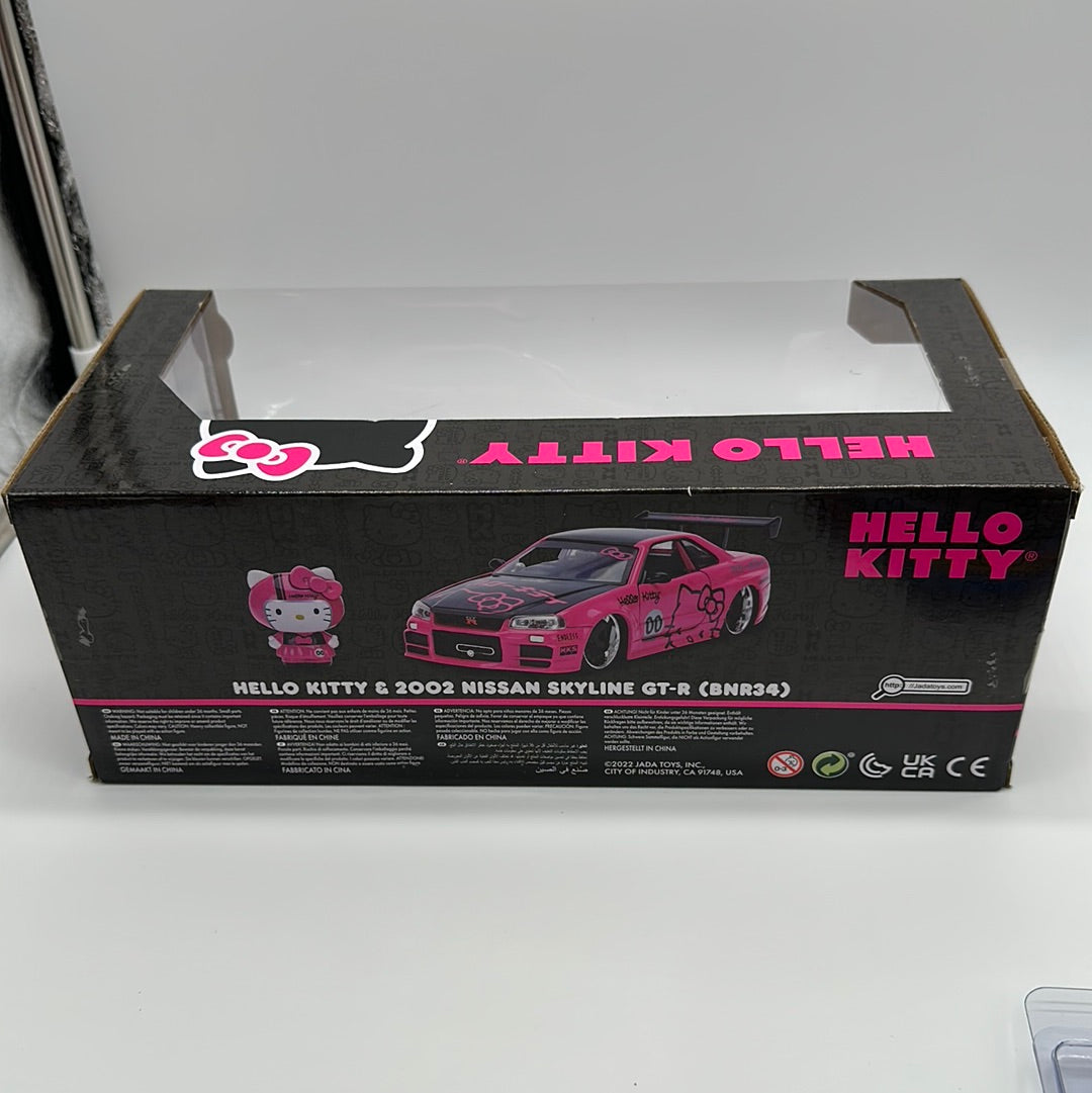Jada 1:24 Scale - Hello Kitty & 2002 Nissan GT-R (BNR34)