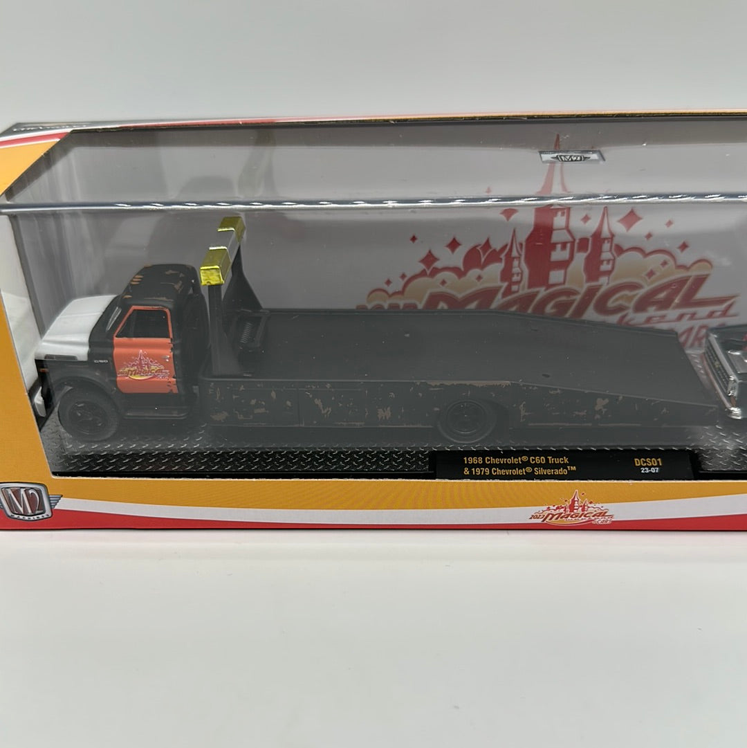 M2 Machines - Auto-Haulers Series DCS01 - 2023 Magical Weekend Of Cars Convention Exclusive Dinner Car - 1968 Chevrolet C60 & Chevrolet Silverado