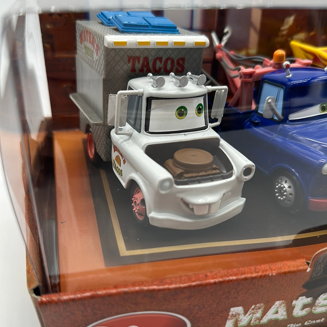 Disney Pixar Cars Movie - Disney Store Parks Exclusive - Mater-Rama Diecast (Three) 3 Pack - Taco Mater, Ivan, Drag Mater