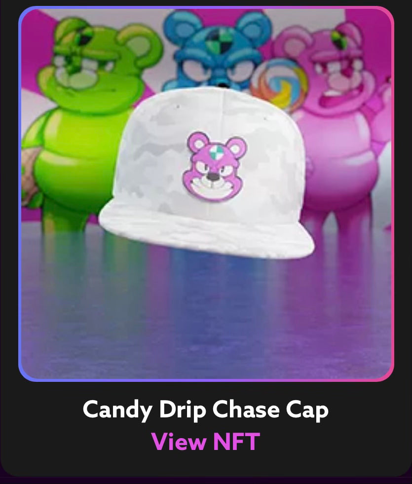 NVRLand Drip - White “Snow Camo” Crash Test Gummy Chase Hat