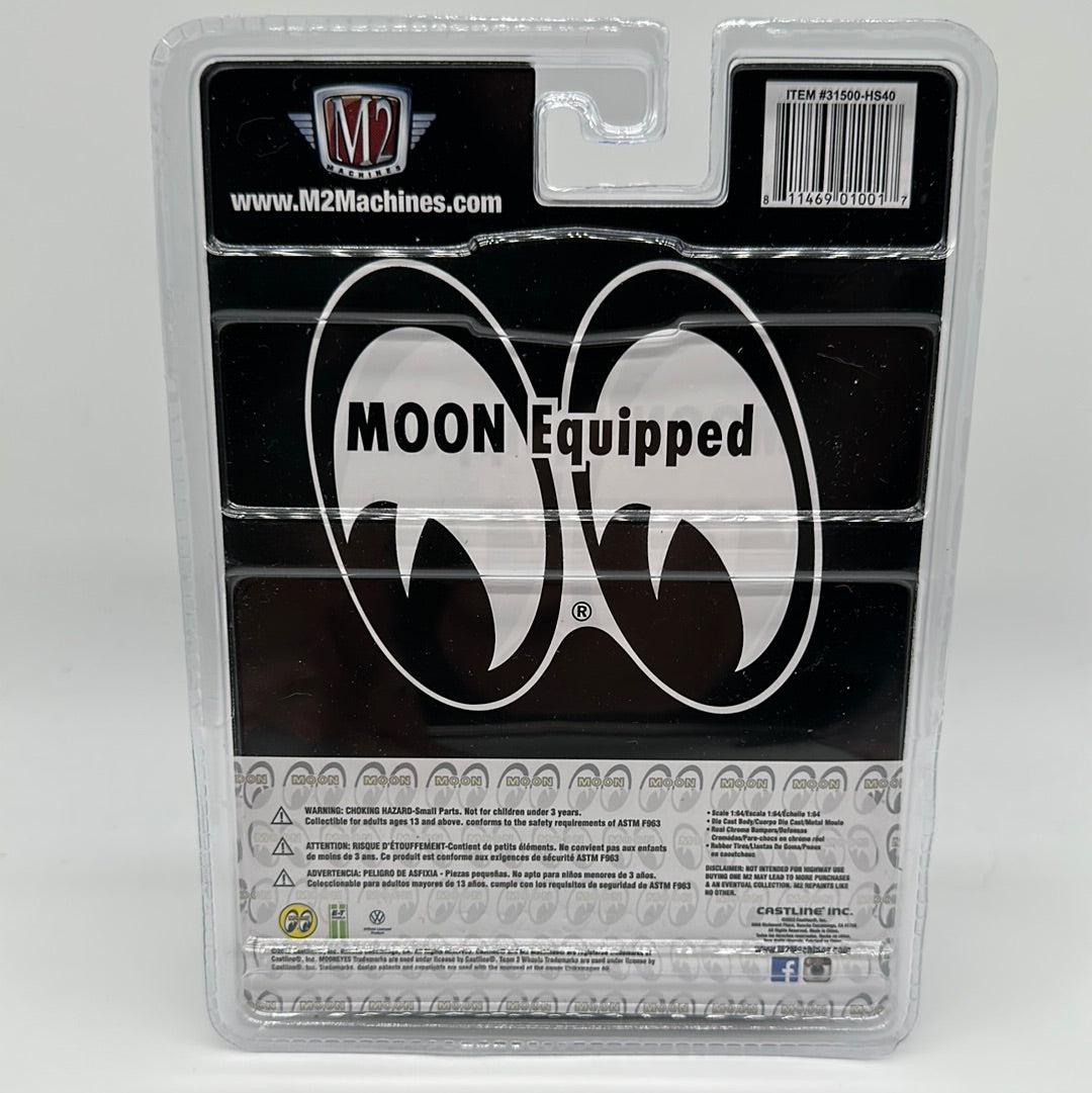 M2 Machines Acrylic Boxed Car - 2023 - 1960 Volkswagen T2 Pickup - Mooneyes - Black / Yellow