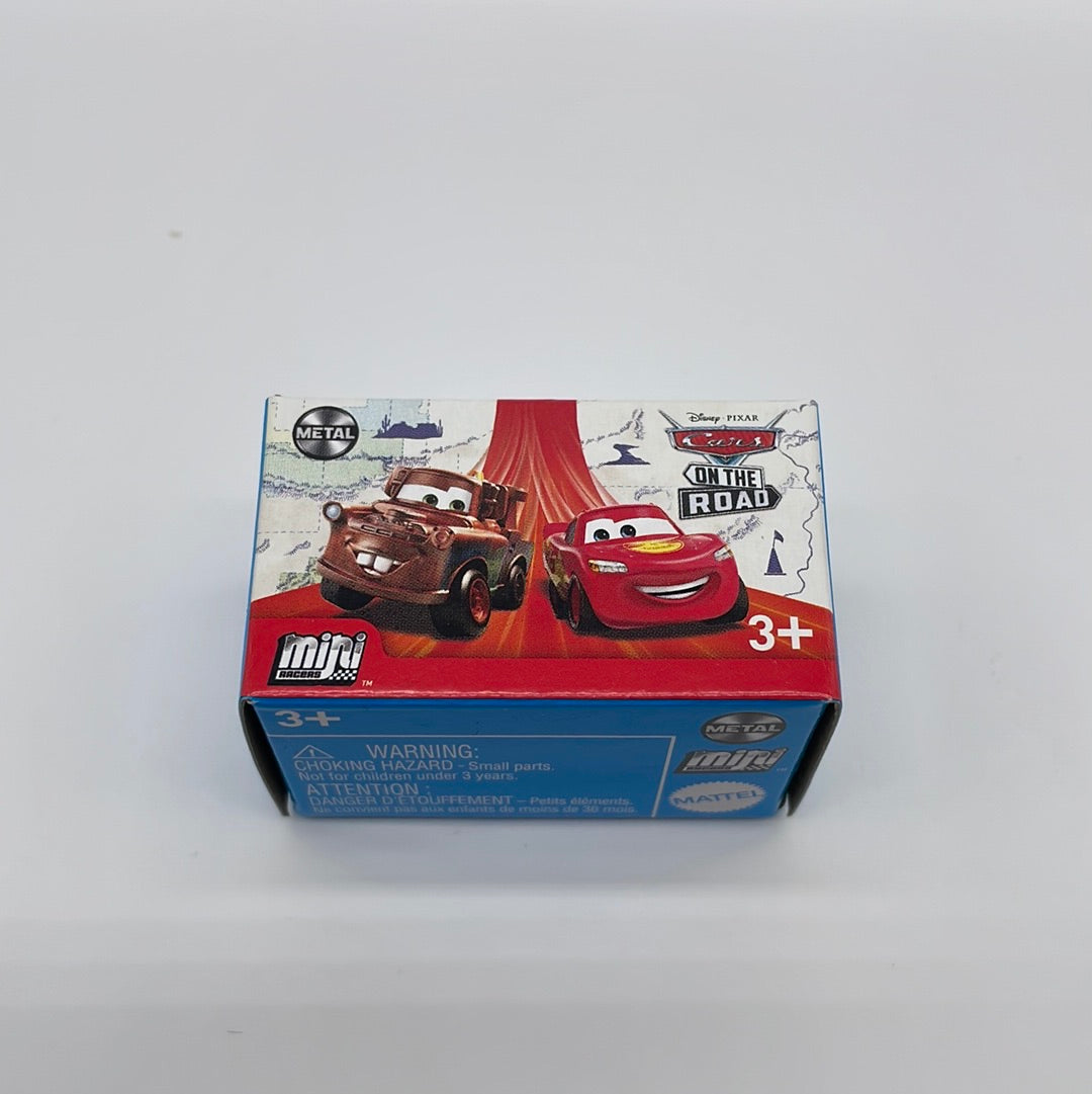 Disney Pixar Cars Metal Mini Racers - On The Road 2023 Series 2 - # 13 Clown Car Hatchback - New In Box