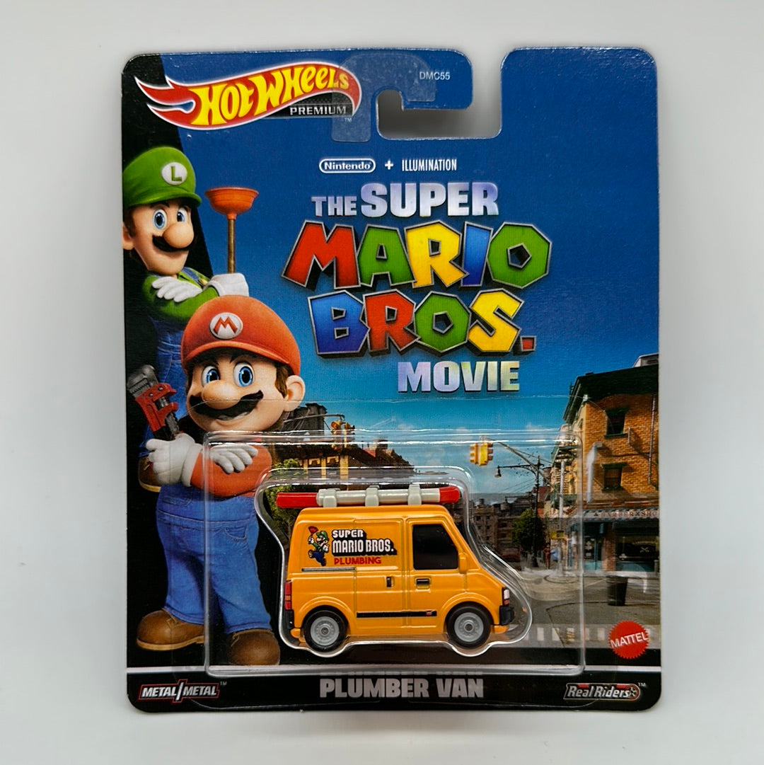 Hot Wheels 2023 Retro Entertainment Premium Single - Nintendo The Super Mario Brothers Movie - Plumber Van