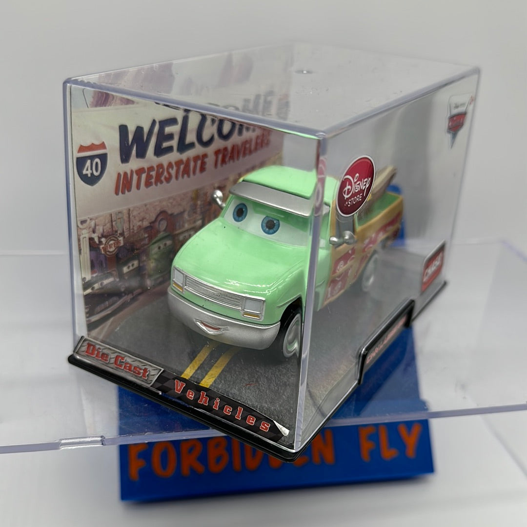 Disney Pixar Cars Movie - Disney Store Parks 1:43 Exclusive - Chase John Lassetire (Truck w/ Surfboard)