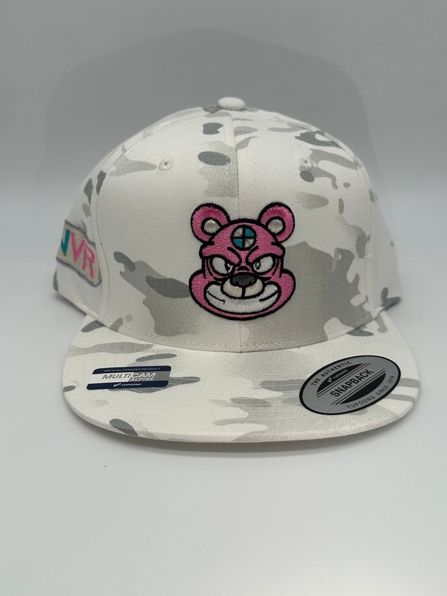 NVRLand Drip - White “Snow Camo” Crash Test Gummy Chase Hat