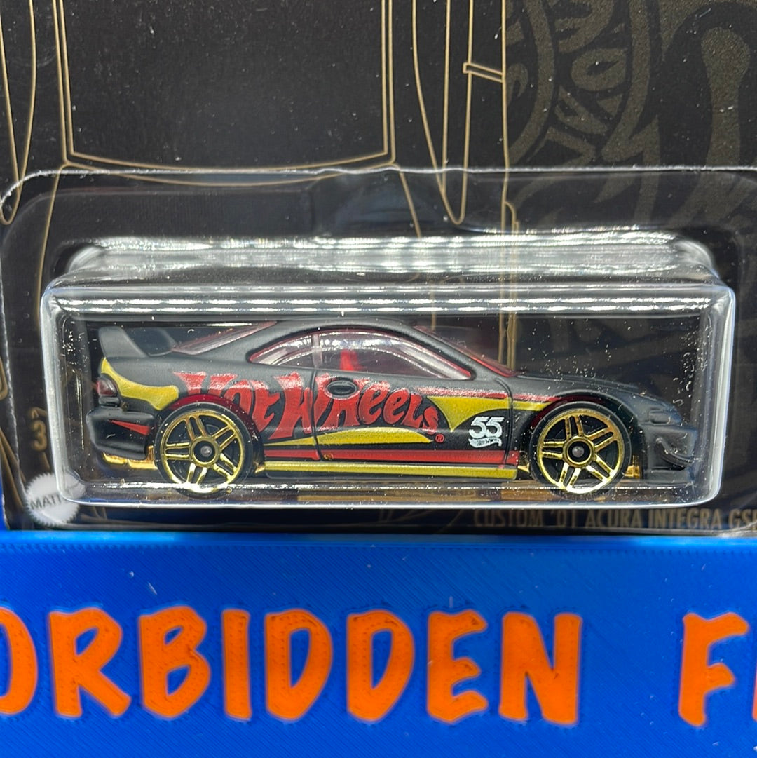 Hot Wheels Mainline - 2023 55th Anniversary - Wave 2 - Black & Gold - Custom ‘01 Acura Integra