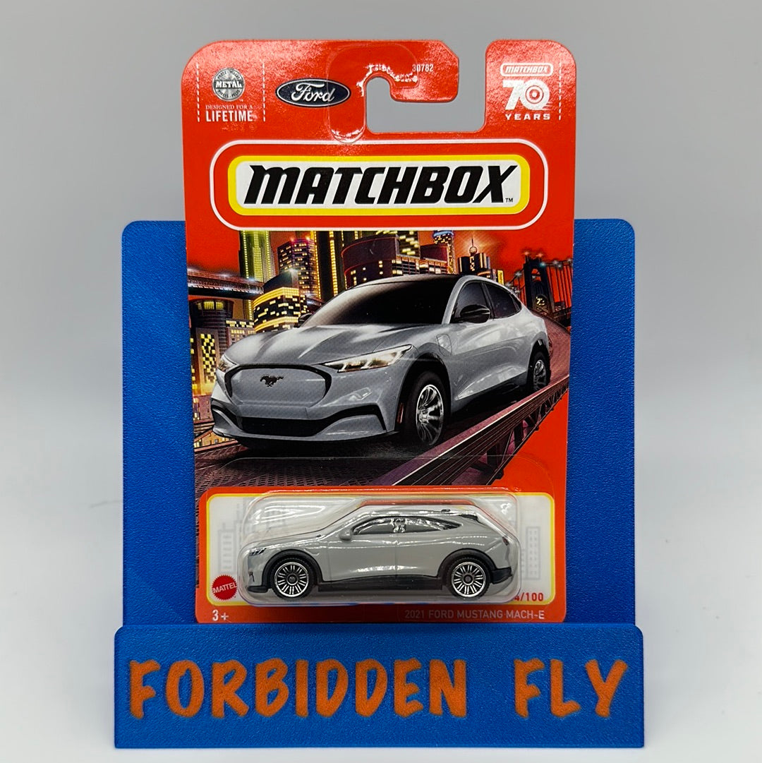 Matchbox - 2023 Mainline #44/100 - Gray 2021 Ford Mustang Mach-E