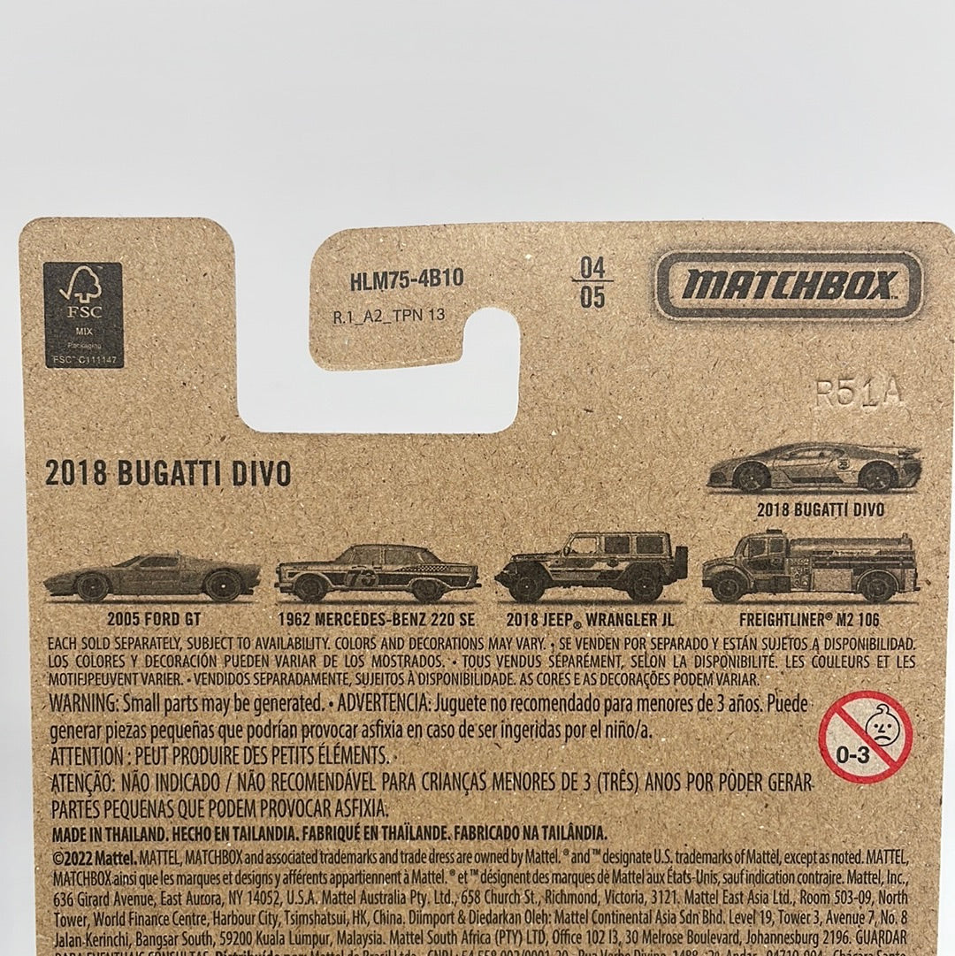 Matchbox - 2023 70 Years Special Edition - 2018 Bugatti Divo - # 04/05