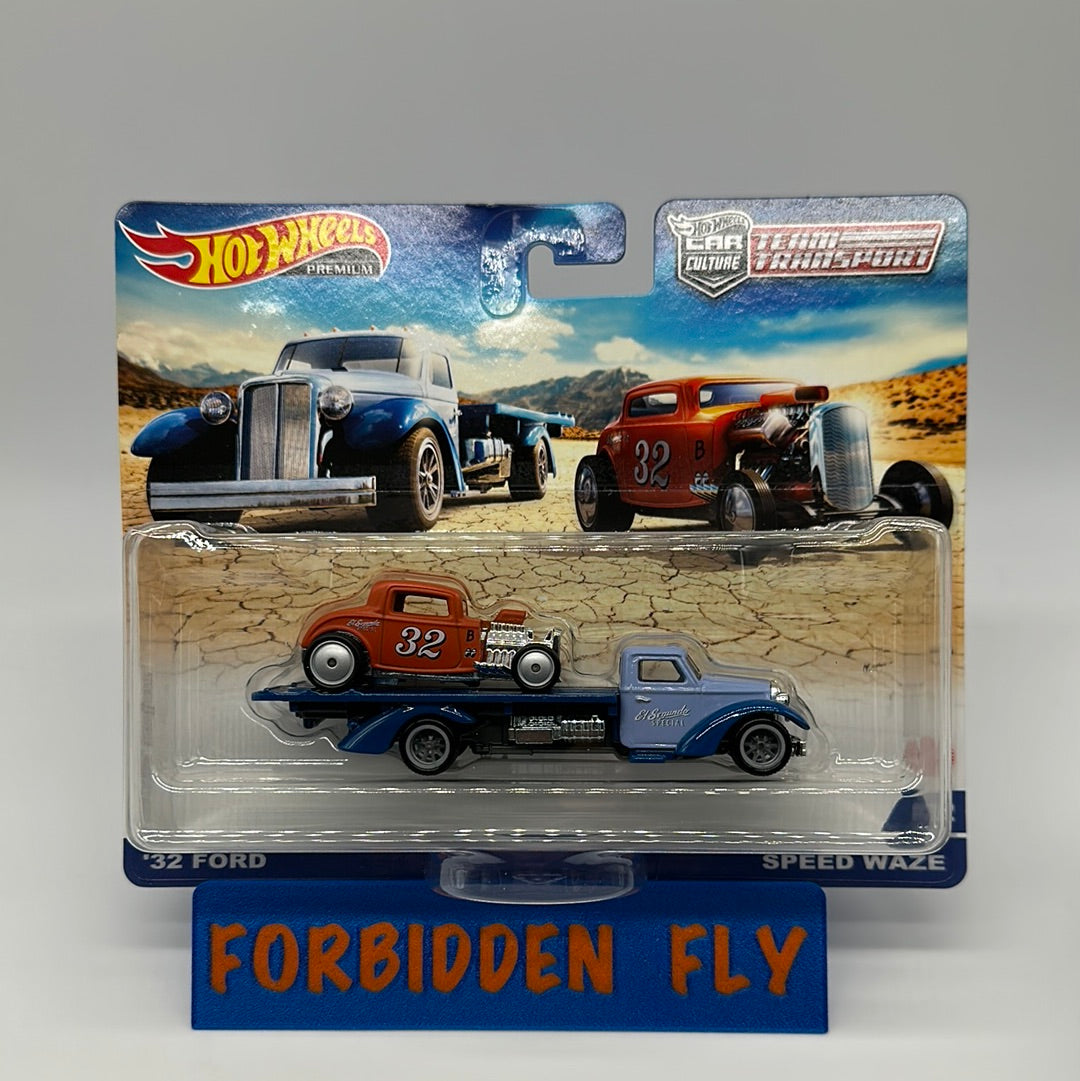 Hot Wheels Car Culture Team Transport 32 ‘32 Ford And Speed Waze Forbidden Fly 5364