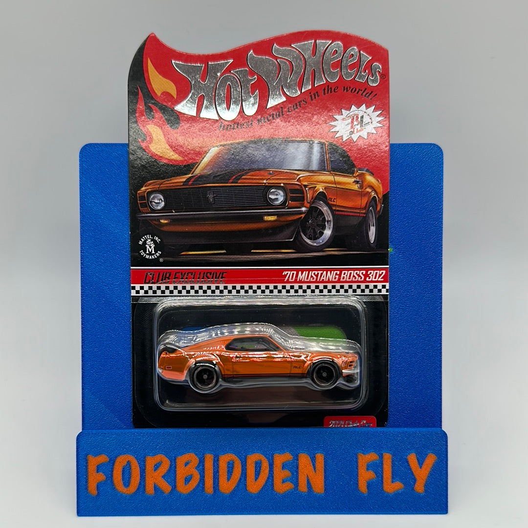 Hot Wheels RLC Red Line Club - 2021 Release - Orange ‘70 Mustang Boss 302 Club Car