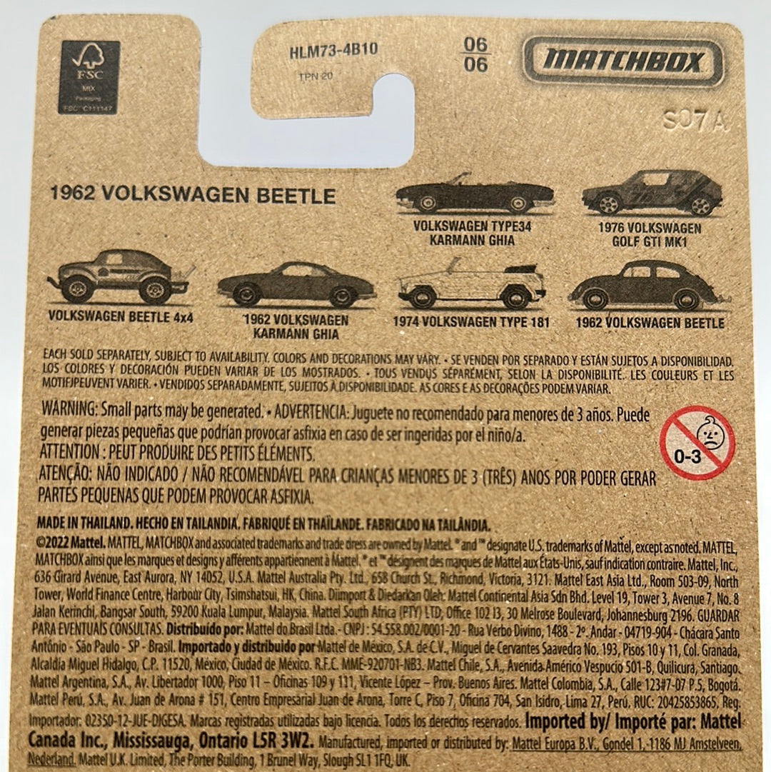 Matchbox - 2023 Matchbox 70 Years Volkswagen Series - Wal Mart Exclusive Complete Set of 6
