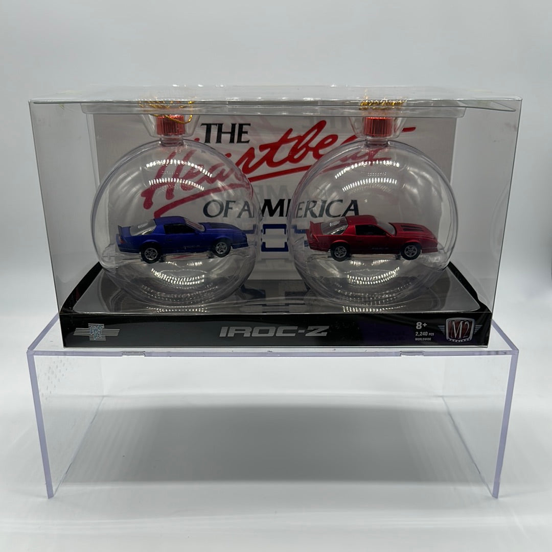 M2 Machines - 2022 Christmas Ornaments 2 Pack - 1985 Chevrolet Camaro Iroc-Z