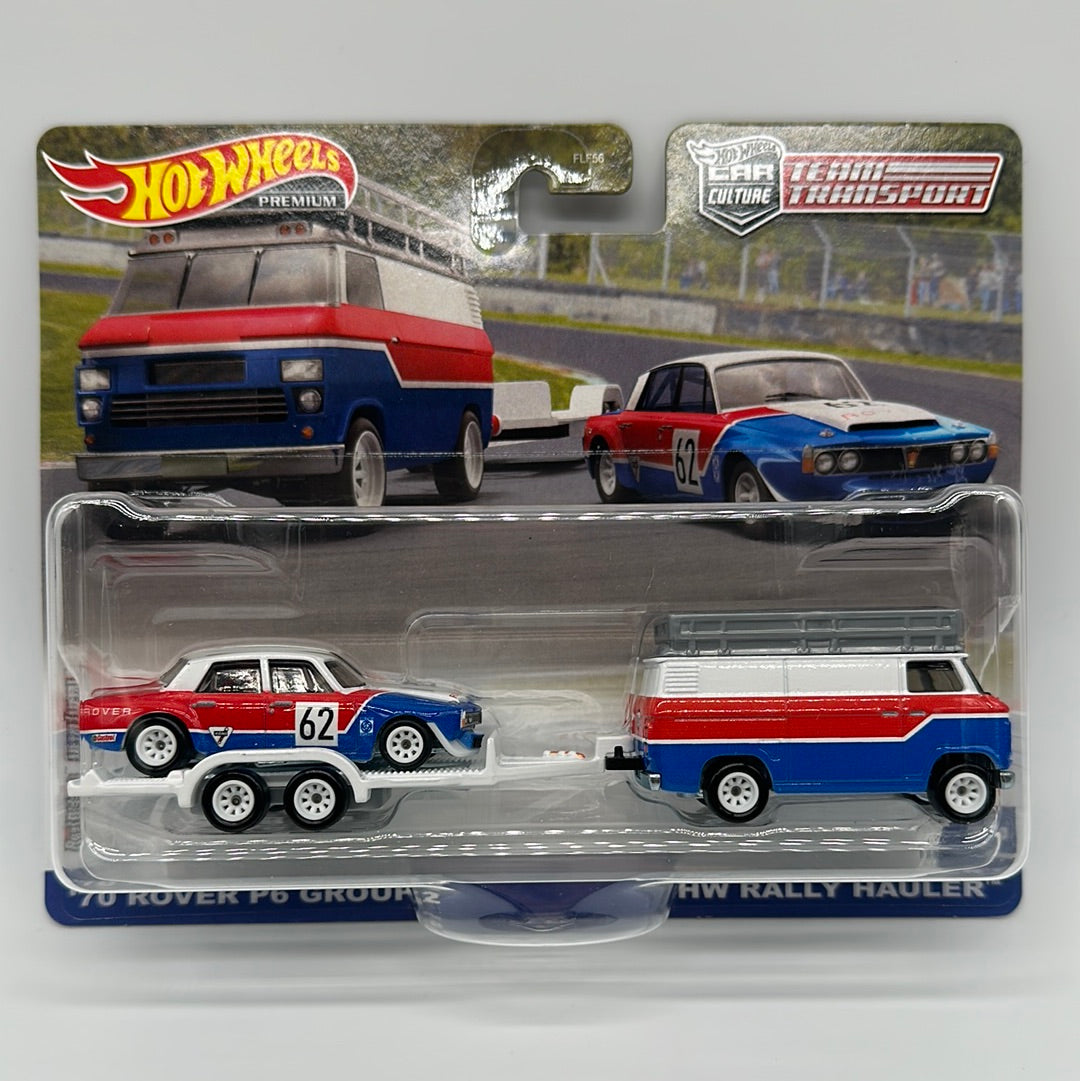 Hot Wheels Car Culture Team Transport - #55 - ‘70 Rover P6 Group 2 & HW Rally Hauler
