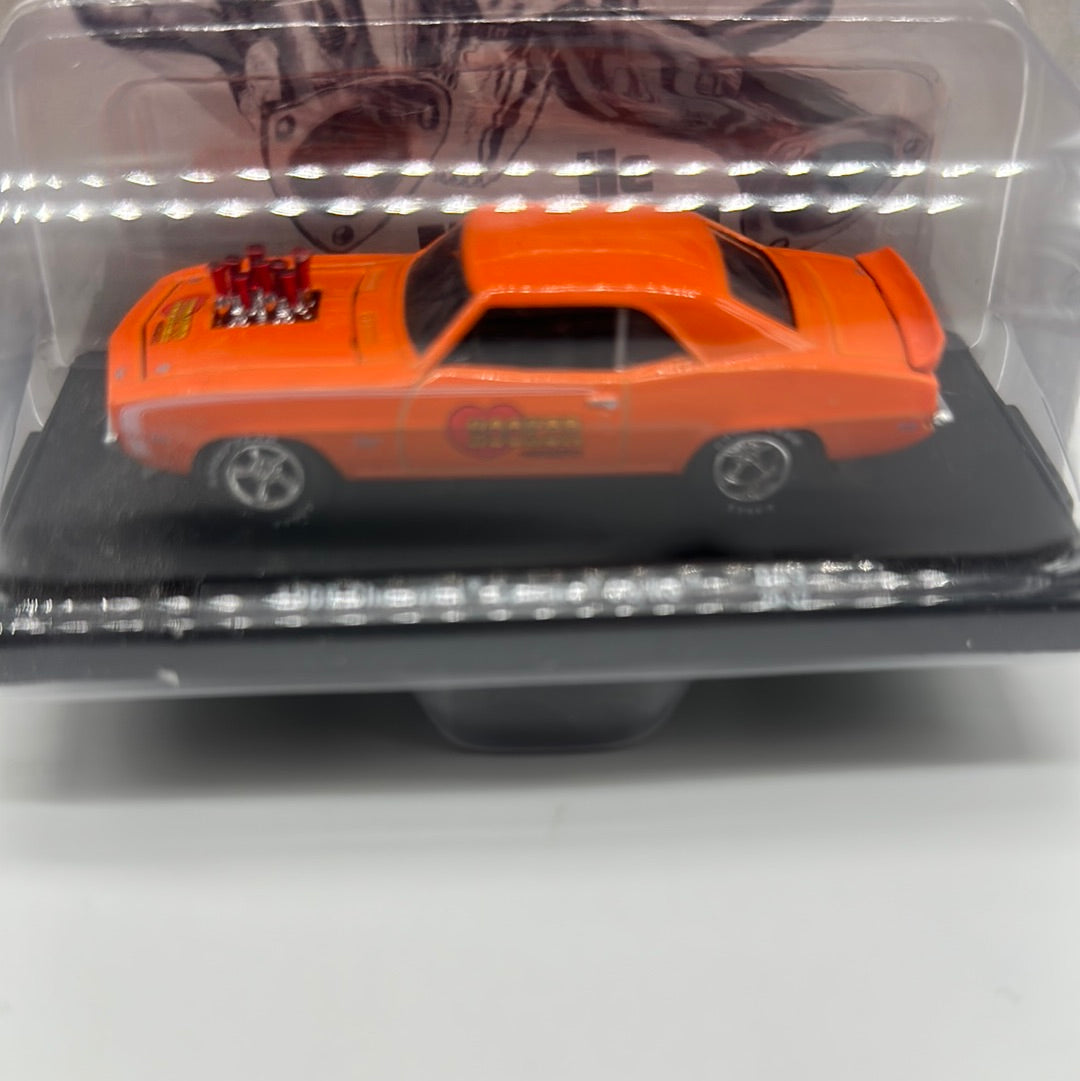M2 Machines Auto Drivers - R69 - 1969 Chevrolet Camaro SS/RS - Hooker Headers - Orange