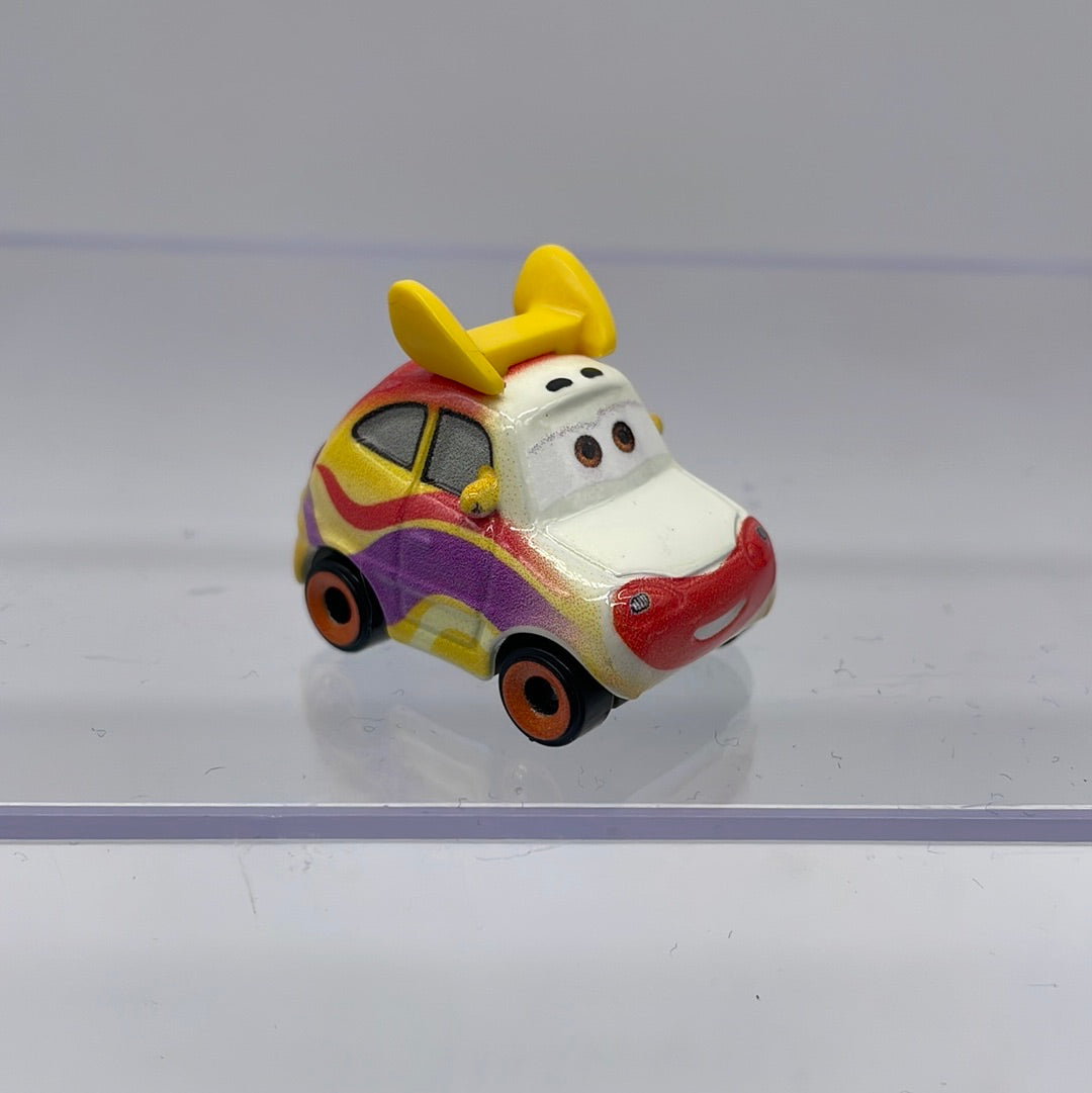 Disney Pixar Cars Metal Mini Racers - On The Road 2023 Series 2 - # 13 Clown Car Hatchback - New In Box