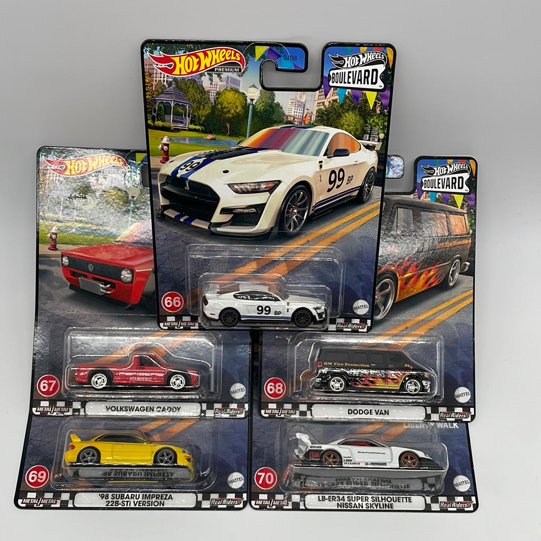Hot Wheels Premium - Walmart Boulevard Series Mix P (#66-70) Set of 5