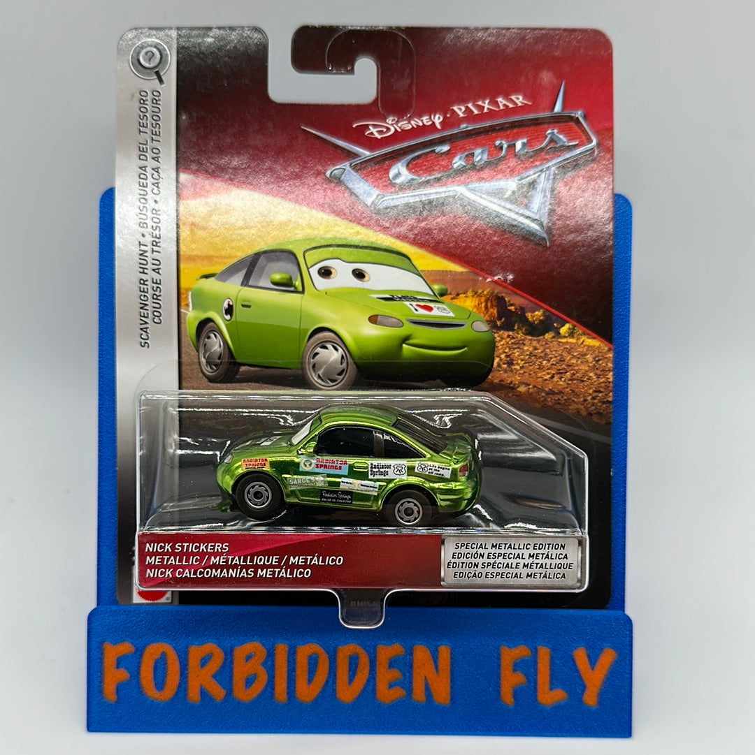 Disney Pixar Cars Movie - Scavenger Hunt Chase - Metallic Nick Stickers
