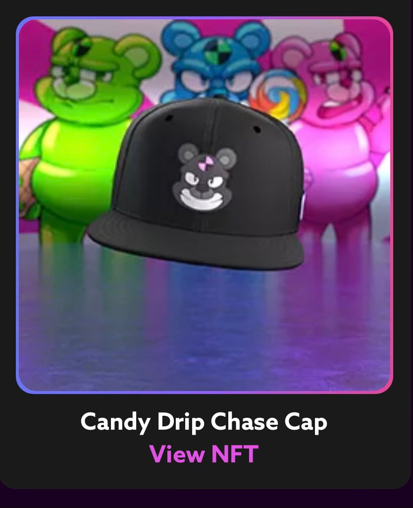NVRLand Drip - Black “Murdered Out” Crash Test Gummy Chase Hat