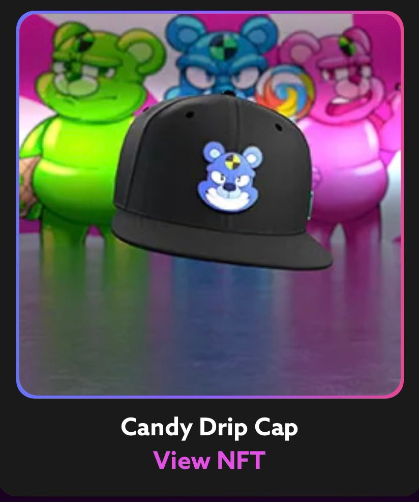 NVRLand Drip - Black & Blue Crash Test Gummy Hat (Common)