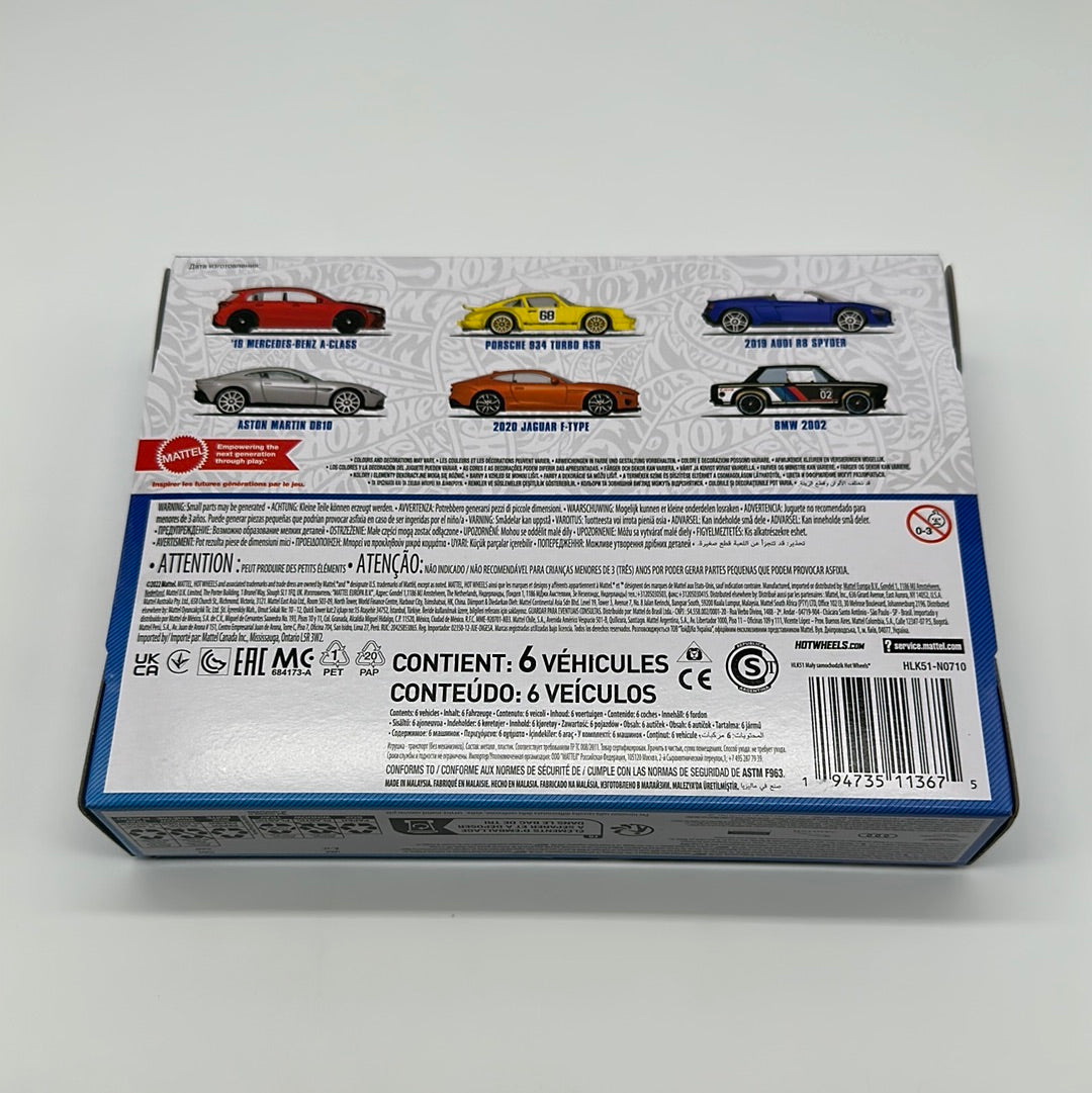 Hot Wheels - 2023 European Imports - Themed Boxed Set - Mix G - Pack of 6