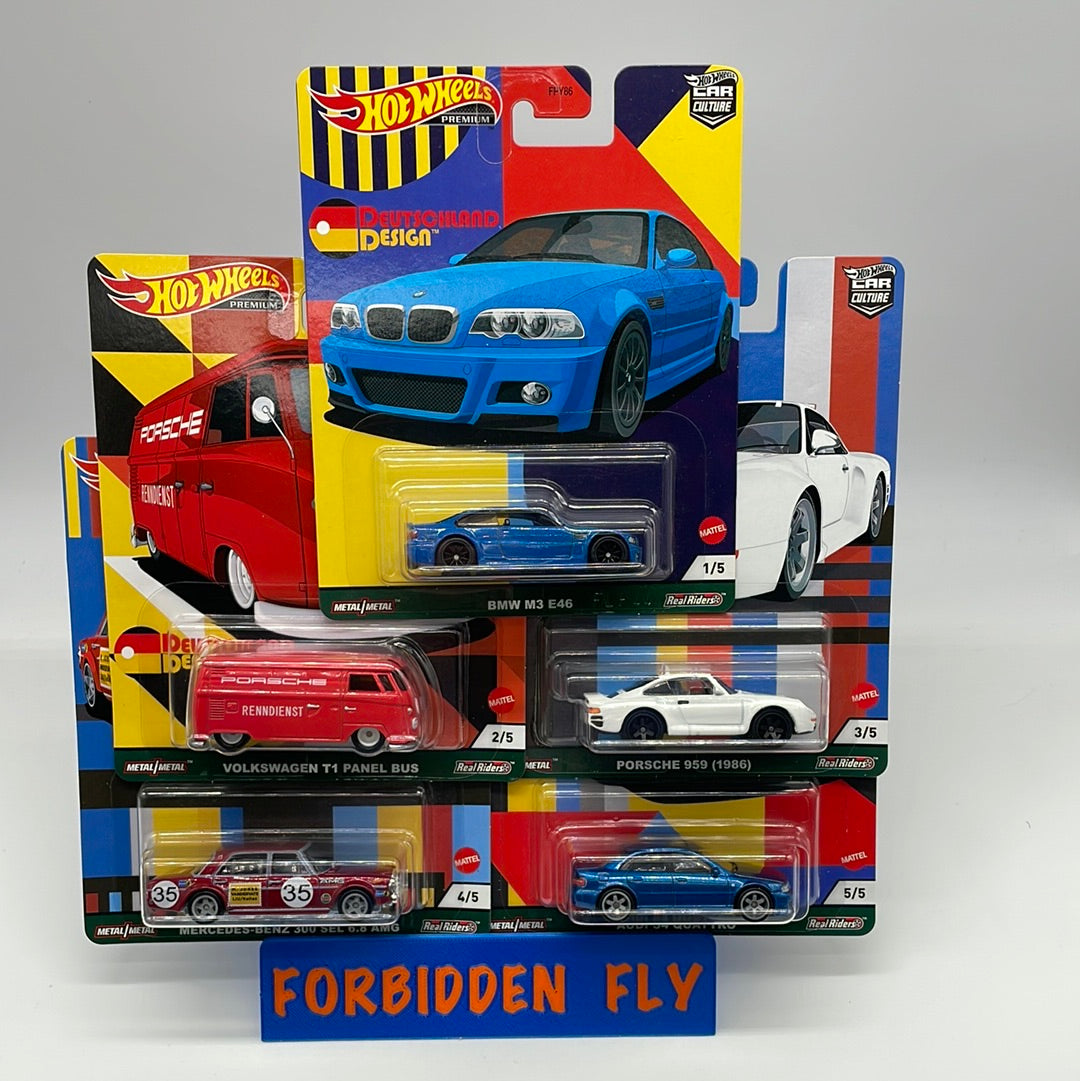 Hot Wheels Car Culture - Deutschland Design Series 1 Premium Set of 5