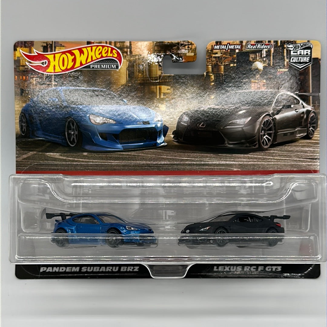 Hot Wheels Car Culture - Target Exclusive Premium 2 Pack - Pandem Subaru BRZ & Lexus RC F GT3