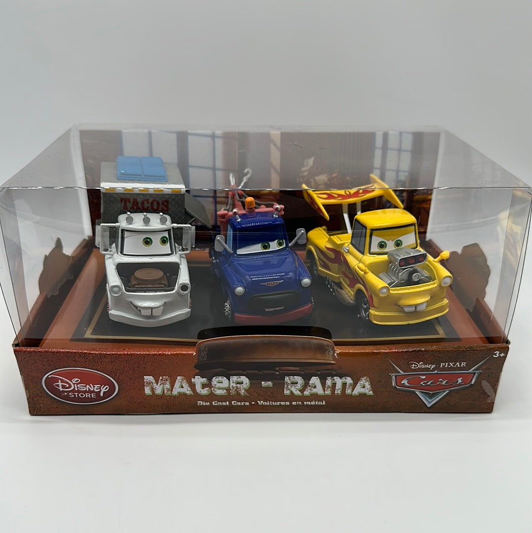 Disney Pixar Cars Movie - Disney Store Parks Exclusive - Mater-Rama Diecast (Three) 3 Pack - Taco Mater, Ivan, Drag Mater