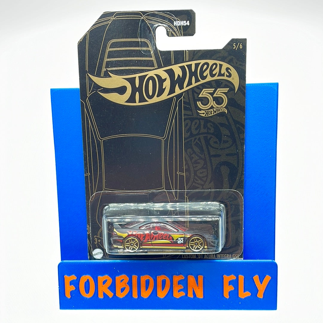 Hot Wheels Mainline - 2023 55th Anniversary - Wave 2 - Black & Gold - Custom ‘01 Acura Integra