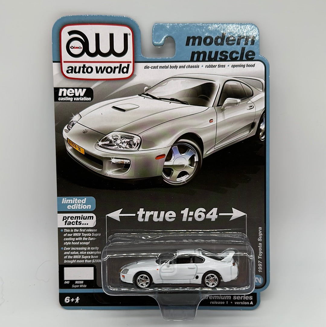 Auto World Modern Muscle Series - 2023 Release 1 - 1997 Toyota Supra - Version A - Super White