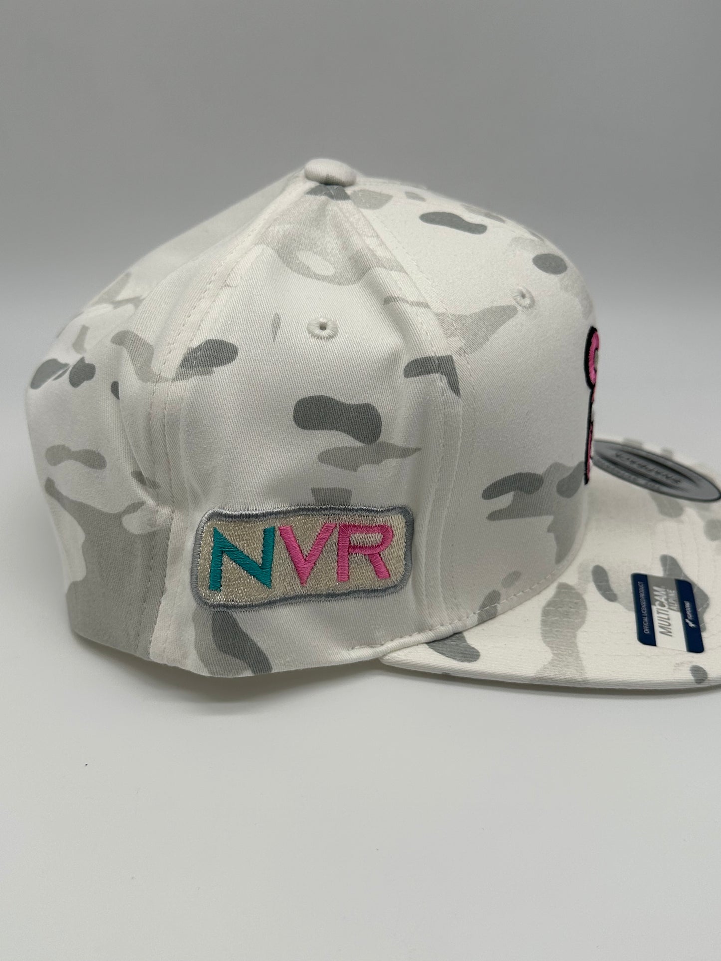 NVRLand Drip - White “Snow Camo” Crash Test Gummy Chase Hat