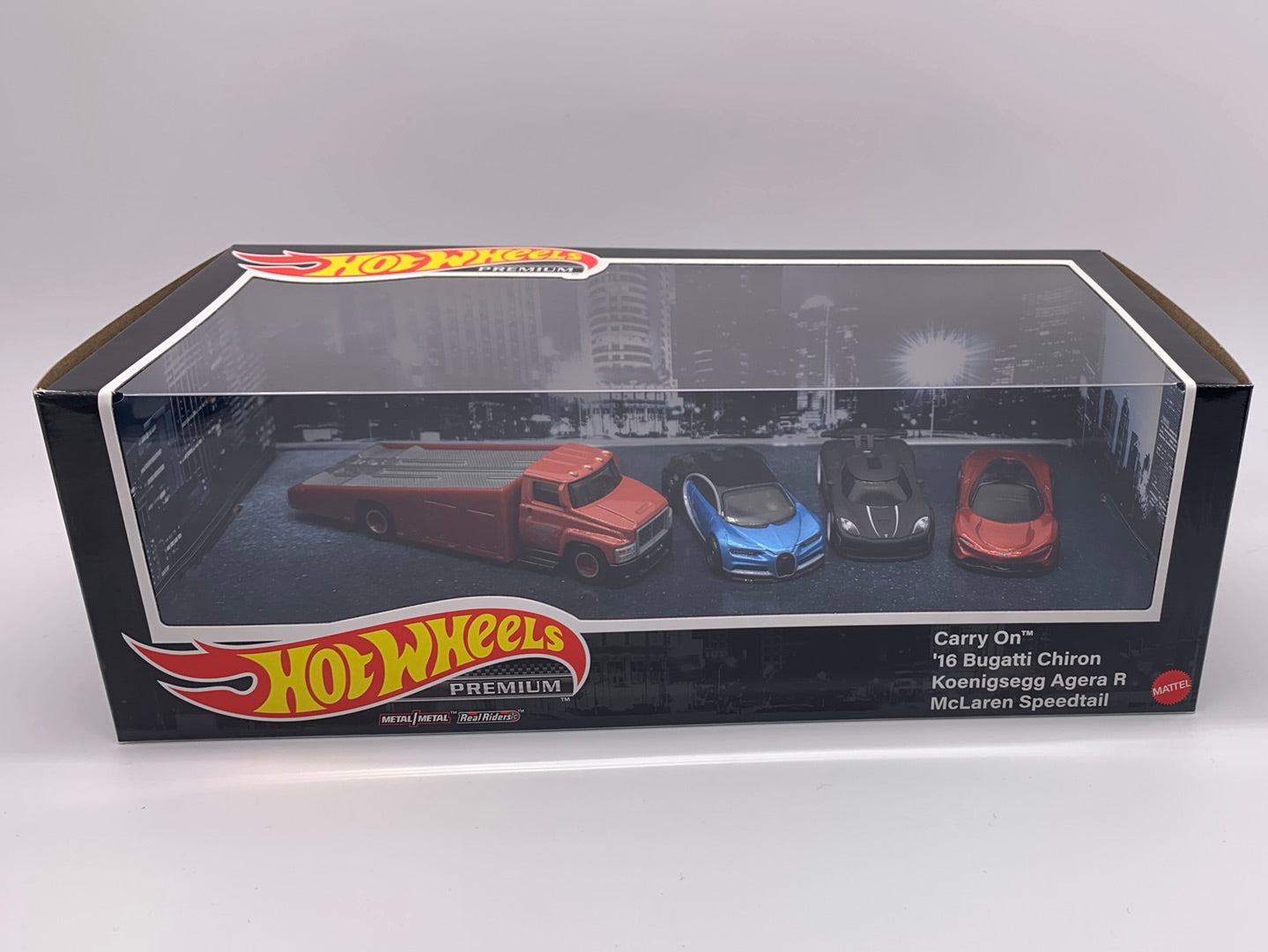 Hot Wheels - Carry On - Bugatti, Koenigsegg & McLaren - Premium Boxed Diorama Set