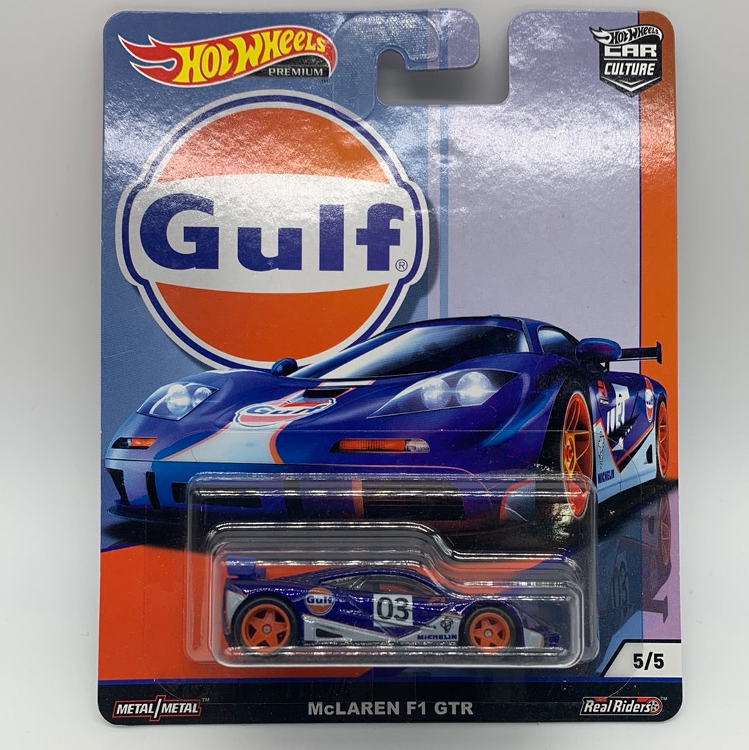 Hot Wheels Car Culture Premium - Gulf Gas Series - #5/5 - McLaren F1 GTR