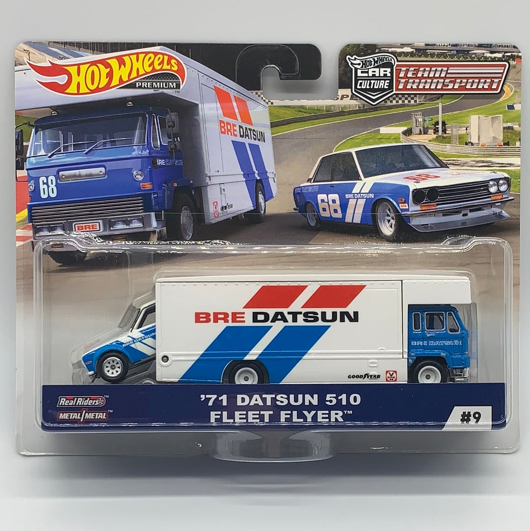 Hot Wheels Car Culture Team Transport - #9 ‘71 Datsun 510 & Fleet Flyer