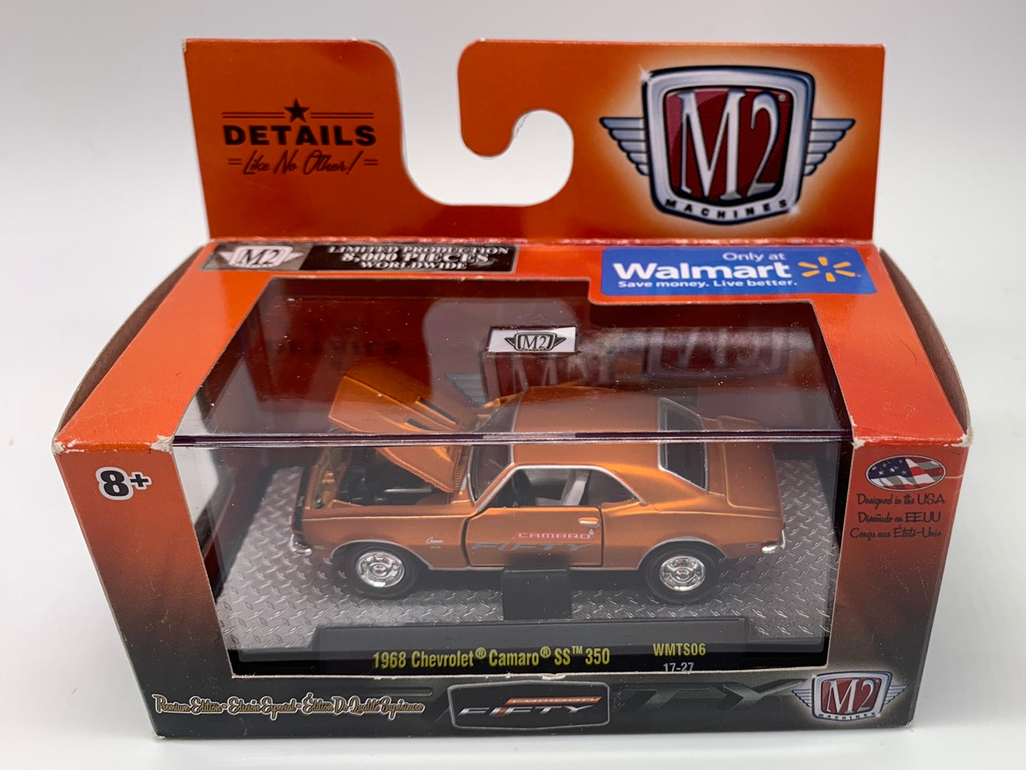 M2 Machines Acrylic Boxed Car - Walmart Exclusive Camaro 50 Anniversary Series WMTS06 - 1968 Chevrolet Camaro SS 350
