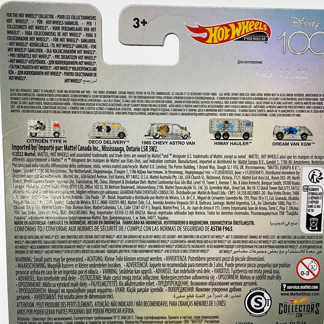 Hot Wheels Premium - 2023 Disney 100th Anniversary Pop Culture Set of 5