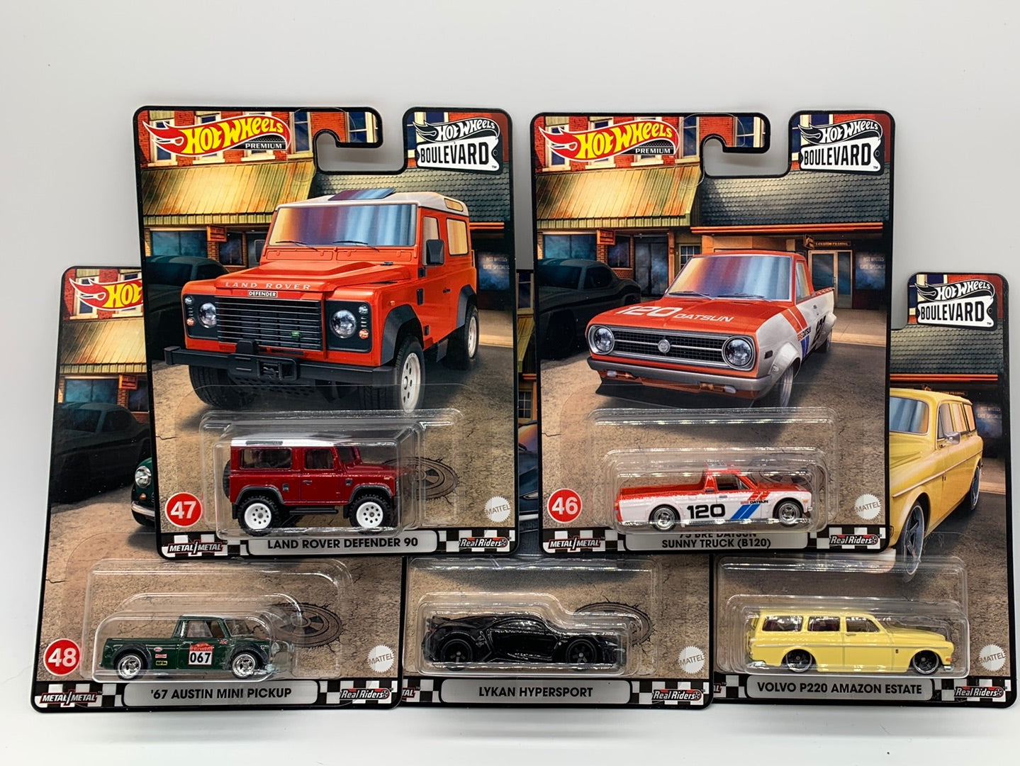 Hot Wheels Premium - Walmart Boulevard Series Mix K (#46-50) Set of 5